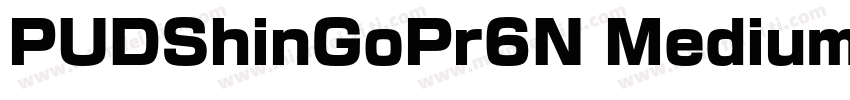 PUDShinGoPr6N Medium字体转换